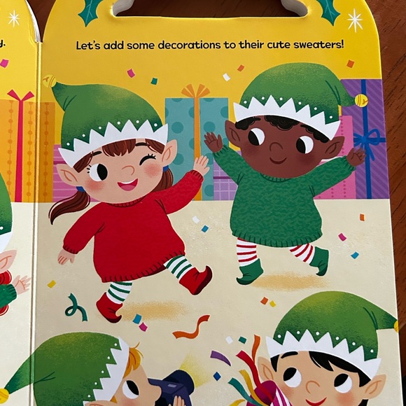 Colorforms Read and Play Christmas Fun Children's Board Activity Book - Picture 4 of 6